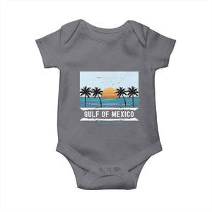 Gulf of Mexico Baby Onesie Retro Beach Vibes TS10 Charcoal Print Your Wear