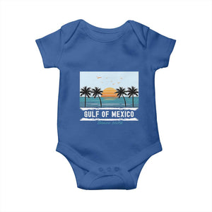 Gulf of Mexico Baby Onesie Retro Beach Vibes TS10 Royal Blue Print Your Wear