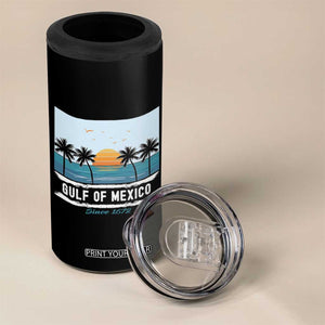Gulf of Mexico 4 in 1 Can Cooler Tumbler Retro Beach Vibes TS10 Print Your Wear