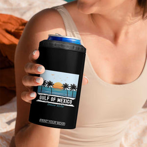 Gulf of Mexico 4 in 1 Can Cooler Tumbler Retro Beach Vibes TS10 Print Your Wear