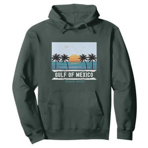 Gulf of Mexico Hoodie Retro Beach Vibes TS10 Dark Forest Green Print Your Wear