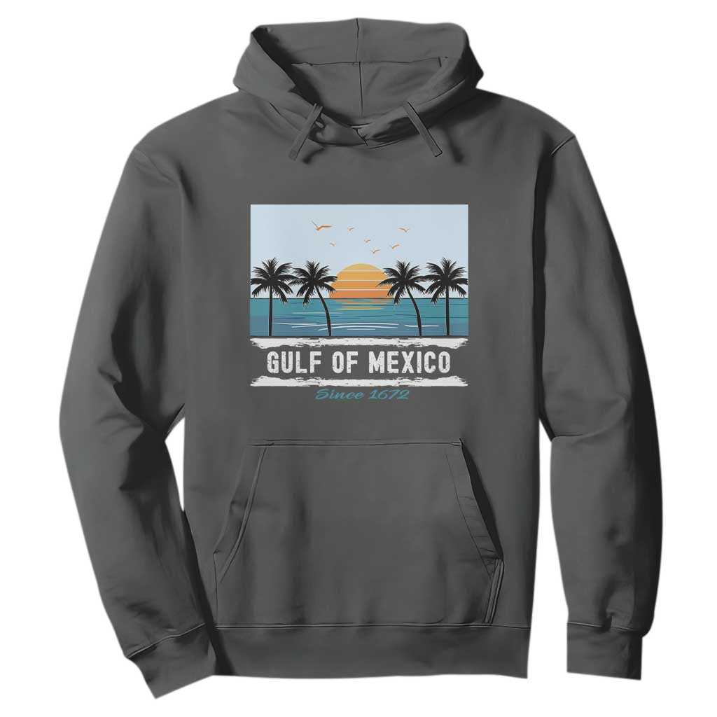 Gulf of Mexico Hoodie Retro Beach Vibes TS10 Dark Heather Print Your Wear