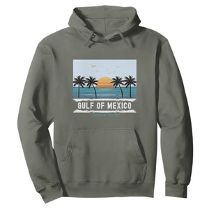 Gulf of Mexico Hoodie Retro Beach Vibes TS10 Military Green Print Your Wear