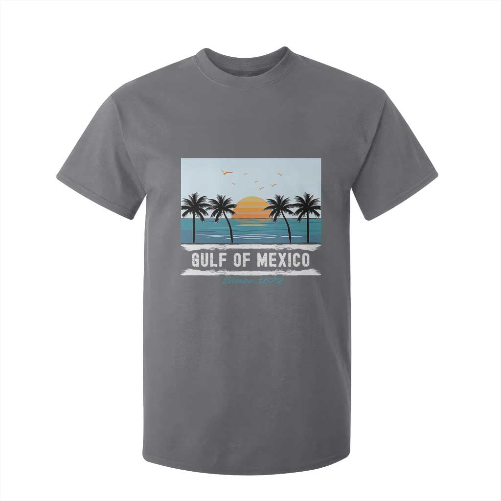 Gulf of Mexico T Shirt For Kid Retro Beach Vibes TS10 Charcoal Print Your Wear