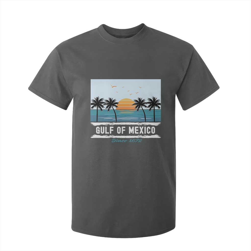Gulf of Mexico T Shirt For Kid Retro Beach Vibes TS10 Dark Heather Print Your Wear