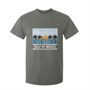 Gulf of Mexico T Shirt For Kid Retro Beach Vibes TS10 Military Green Print Your Wear
