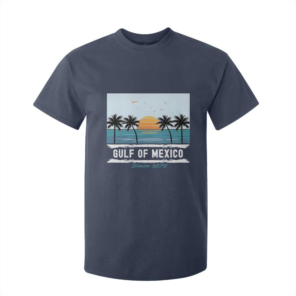 Gulf of Mexico T Shirt For Kid Retro Beach Vibes TS10 Navy Print Your Wear