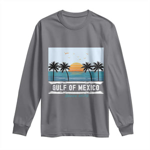 Gulf of Mexico Long Sleeve Shirt Retro Beach Vibes TS10 Charcoal Print Your Wear