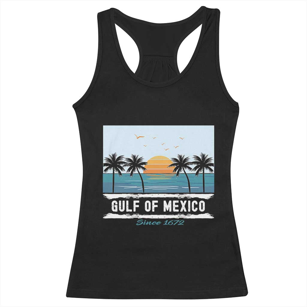 Gulf of Mexico Racerback Tank Top Retro Beach Vibes TS10 Black Print Your Wear