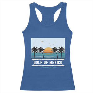 Gulf of Mexico Racerback Tank Top Retro Beach Vibes TS10 Royal Blue Print Your Wear
