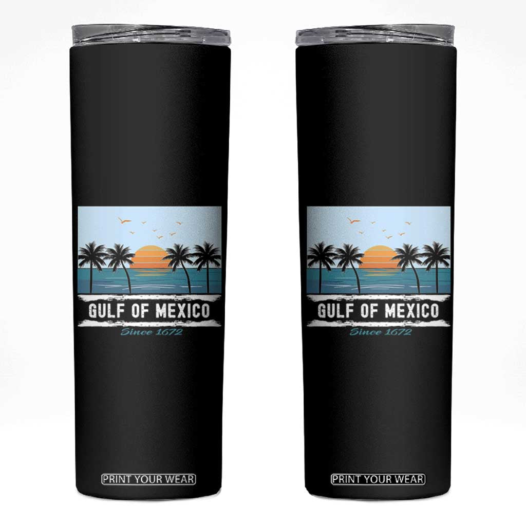 Gulf of Mexico Skinny Tumbler Retro Beach Vibes TS10 Black Print Your Wear