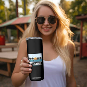 Gulf of Mexico Skinny Tumbler Retro Beach Vibes TS10 Print Your Wear