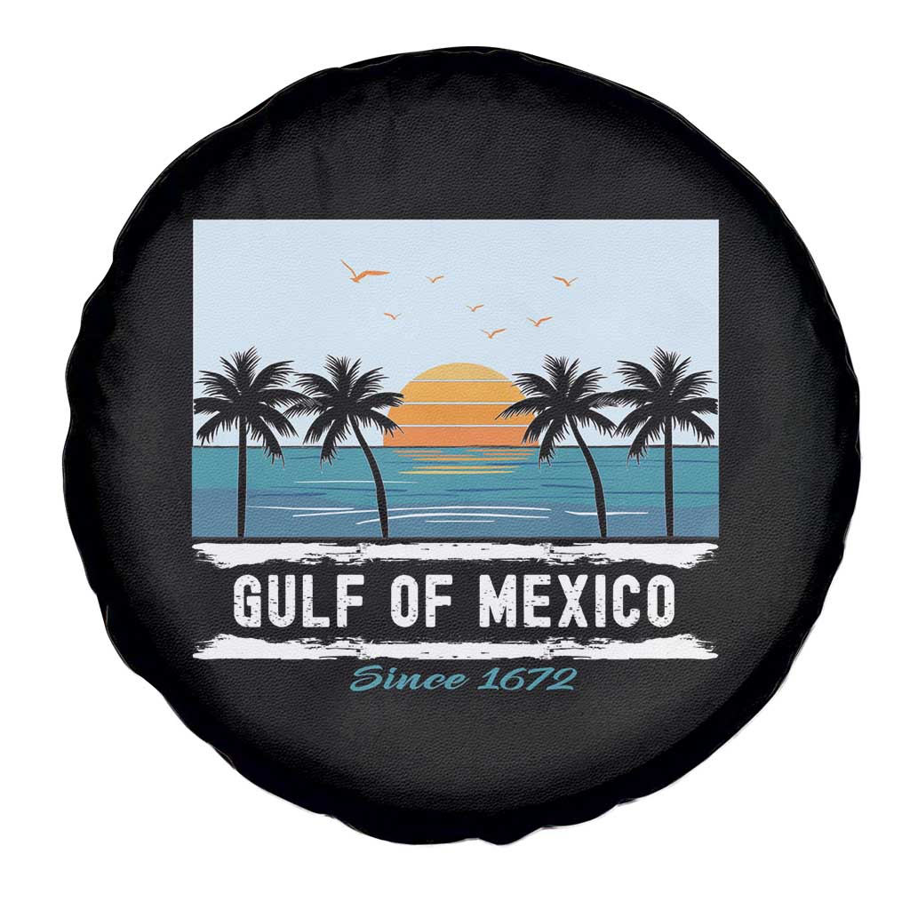 Gulf of Mexico Spare Tire Cover Retro Beach Vibes TS10 Print Your Wear