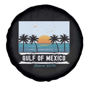Gulf of Mexico Spare Tire Cover Retro Beach Vibes TS10 Print Your Wear