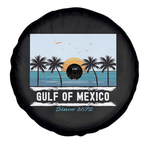 Gulf of Mexico Spare Tire Cover Retro Beach Vibes TS10 Print Your Wear