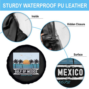 Gulf of Mexico Spare Tire Cover Retro Beach Vibes TS10 Print Your Wear