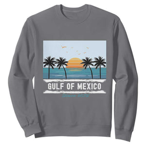 Gulf of Mexico Sweatshirt Retro Beach Vibes TS10 Charcoal Print Your Wear