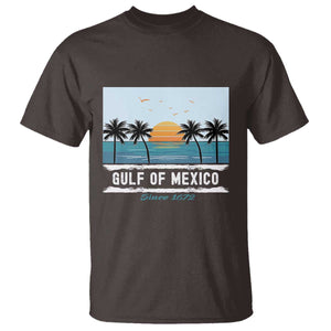 Gulf of Mexico T Shirt Retro Beach Vibes TS10 Dark Chocolate Print Your Wear