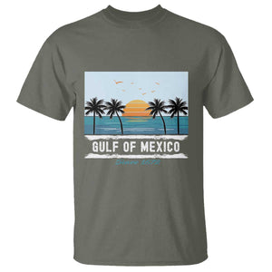 Gulf of Mexico T Shirt Retro Beach Vibes TS10 Military Green Print Your Wear