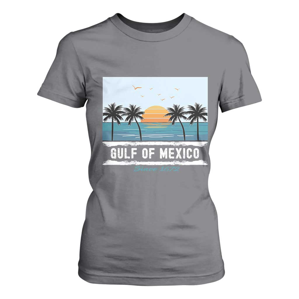 Gulf of Mexico T Shirt For Women Retro Beach Vibes TS10 Charcoal Print Your Wear
