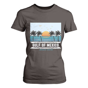 Gulf of Mexico T Shirt For Women Retro Beach Vibes TS10 Dark Chocolate Print Your Wear