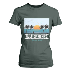 Gulf of Mexico T Shirt For Women Retro Beach Vibes TS10 Dark Forest Green Print Your Wear