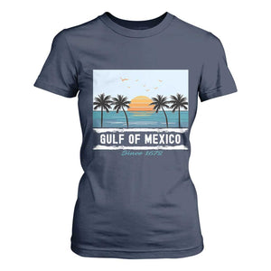 Gulf of Mexico T Shirt For Women Retro Beach Vibes TS10 Navy Print Your Wear