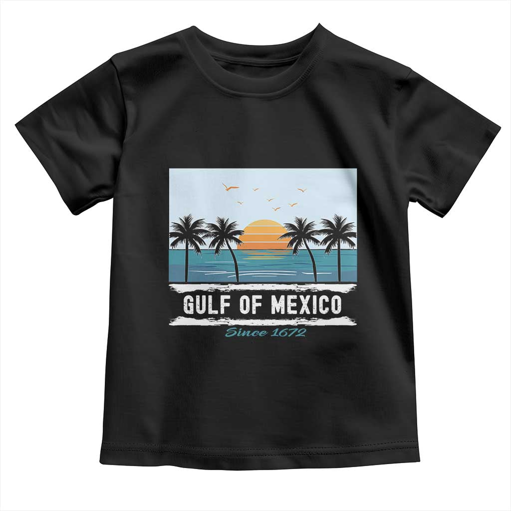 Gulf of Mexico Toddler T Shirt Retro Beach Vibes TS10 Black Print Your Wear
