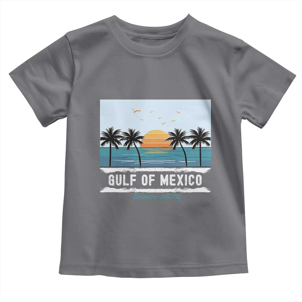 Gulf of Mexico Toddler T Shirt Retro Beach Vibes TS10 Charcoal Print Your Wear