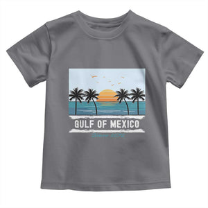 Gulf of Mexico Toddler T Shirt Retro Beach Vibes TS10 Charcoal Print Your Wear