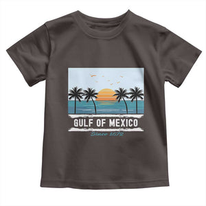 Gulf of Mexico Toddler T Shirt Retro Beach Vibes TS10 Dark Chocolate Print Your Wear
