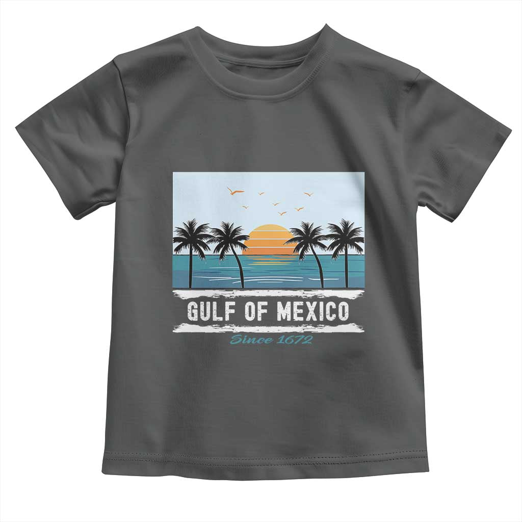 Gulf of Mexico Toddler T Shirt Retro Beach Vibes TS10 Dark Heather Print Your Wear