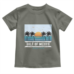 Gulf of Mexico Toddler T Shirt Retro Beach Vibes TS10 Military Green Print Your Wear