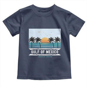 Gulf of Mexico Toddler T Shirt Retro Beach Vibes TS10 Navy Print Your Wear
