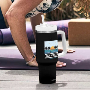Gulf of Mexico Tumbler With Handle Retro Beach Vibes TS10 Print Your Wear