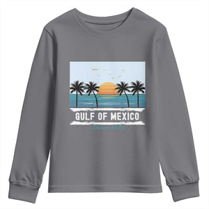 Gulf of Mexico Youth Sweatshirt Retro Beach Vibes TS10 Charcoal Print Your Wear