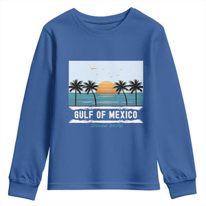 Gulf of Mexico Youth Sweatshirt Retro Beach Vibes TS10 Royal Blue Print Your Wear
