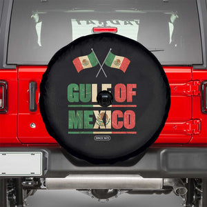 Gulf of Mexico Since 1672 Spare Tire Cover Mexican Flag TS10 Black Print Your Wear