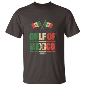 Gulf of Mexico Since 1672 T Shirt Mexican Flag TS10 Dark Chocolate Print Your Wear
