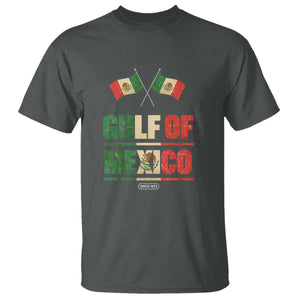 Gulf of Mexico Since 1672 T Shirt Mexican Flag TS10 Dark Heather Print Your Wear