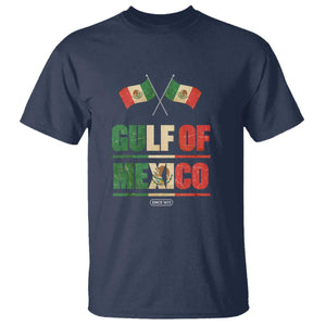 Gulf of Mexico Since 1672 T Shirt Mexican Flag TS10 Navy Print Your Wear