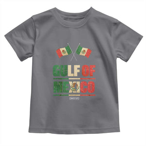 Gulf of Mexico Since 1672 Toddler T Shirt Mexican Flag TS10 Charcoal Print Your Wear