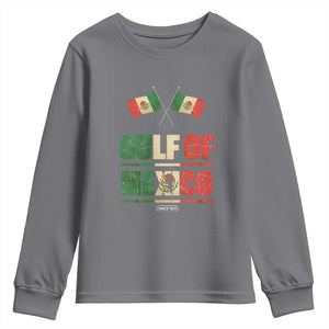 Gulf of Mexico Since 1672 Youth Sweatshirt Mexican Flag TS10 Charcoal Print Your Wear