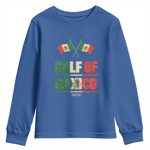Gulf of Mexico Since 1672 Youth Sweatshirt Mexican Flag TS10 Royal Blue Print Your Wear