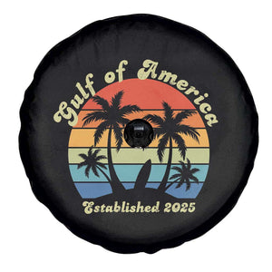 Gulf Of USA Spare Tire Cover Island Palm Summer Beach Vibes Established 2025 TS10 Print Your Wear