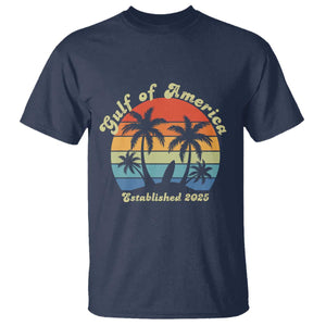Gulf Of USA T Shirt Island Palm Summer Beach Vibes Established 2025 TS10 Navy Print Your Wear