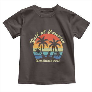 Gulf Of USA Toddler T Shirt Island Palm Summer Beach Vibes Established 2025 TS10 Dark Chocolate Print Your Wear