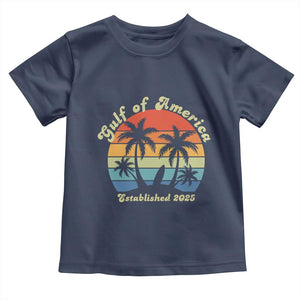 Gulf Of USA Toddler T Shirt Island Palm Summer Beach Vibes Established 2025 TS10 Navy Print Your Wear