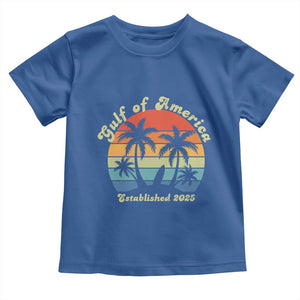 Gulf Of USA Toddler T Shirt Island Palm Summer Beach Vibes Established 2025 TS10 Royal Blue Print Your Wear