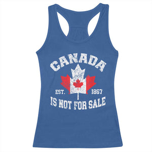 Canada is Not For Sale Racerback Tank Top Proudly Canadian Independence Flag EST. 1867 TS10 Royal Blue Print Your Wear